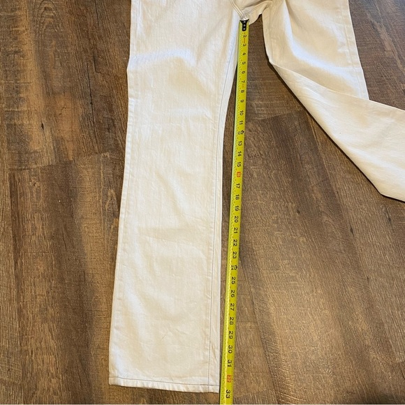 NWT Paige Normandie Slim Straight White Jeans Size 34 - Picture 7 of 14